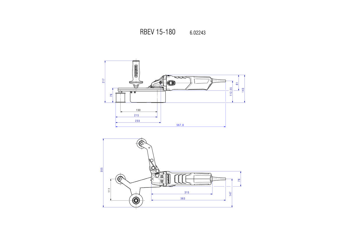 RBE 15-180 Set (602243500) Tube belt sander