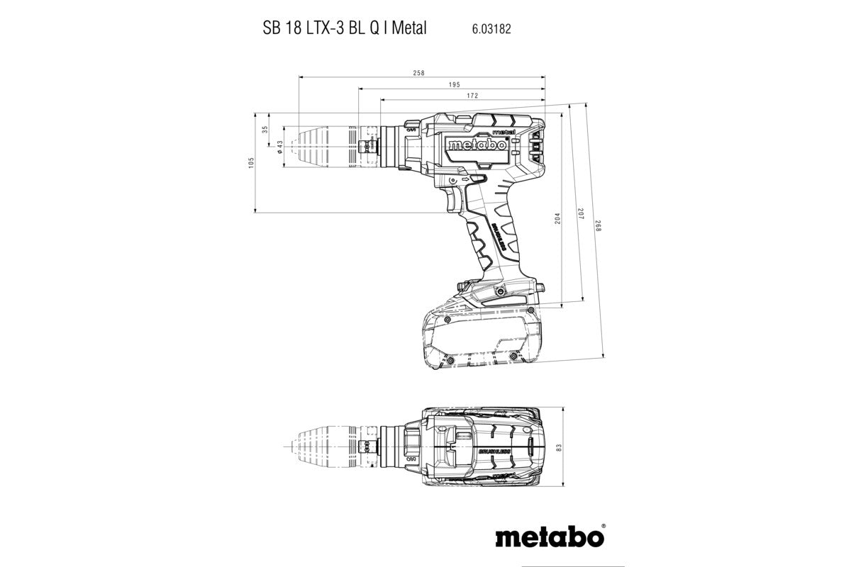 SB 18 LTX-3 BL Q I Metal (603182660) Cordless combi drill