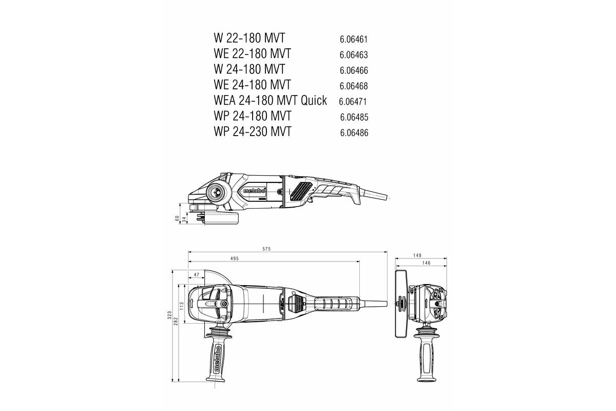 WEPBA 24-180 MVT Quick (606480000) Angle grinder