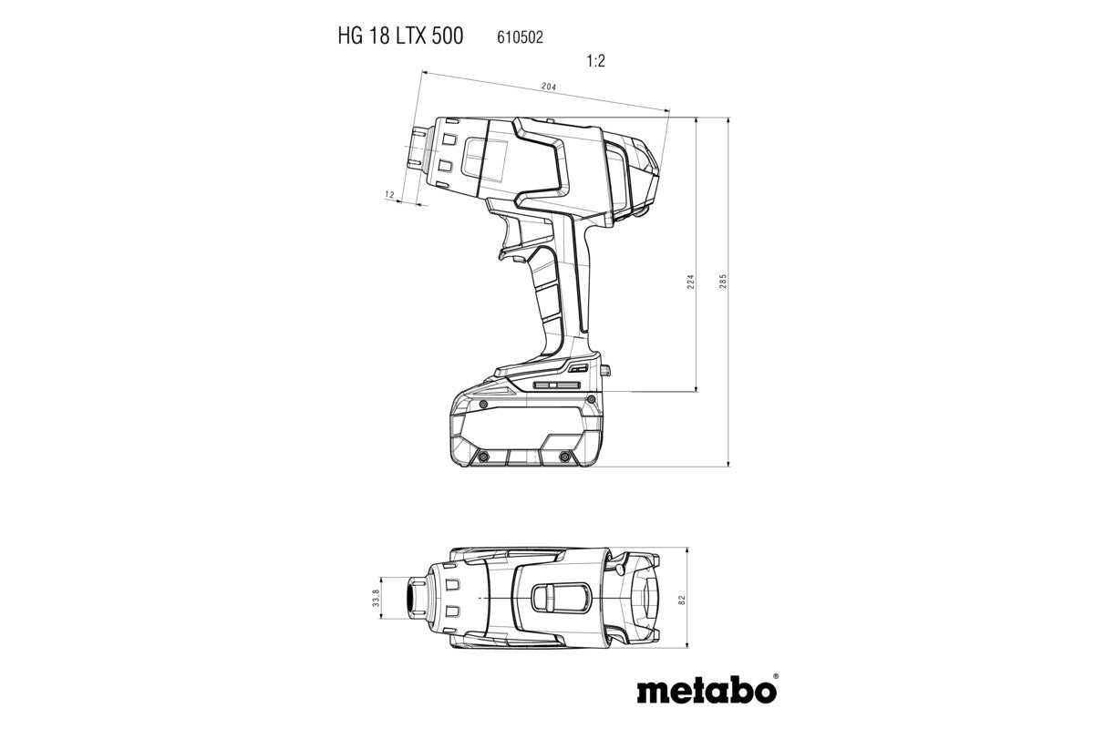 HG 18 LTX 500 (610502850) Cordless heat gun