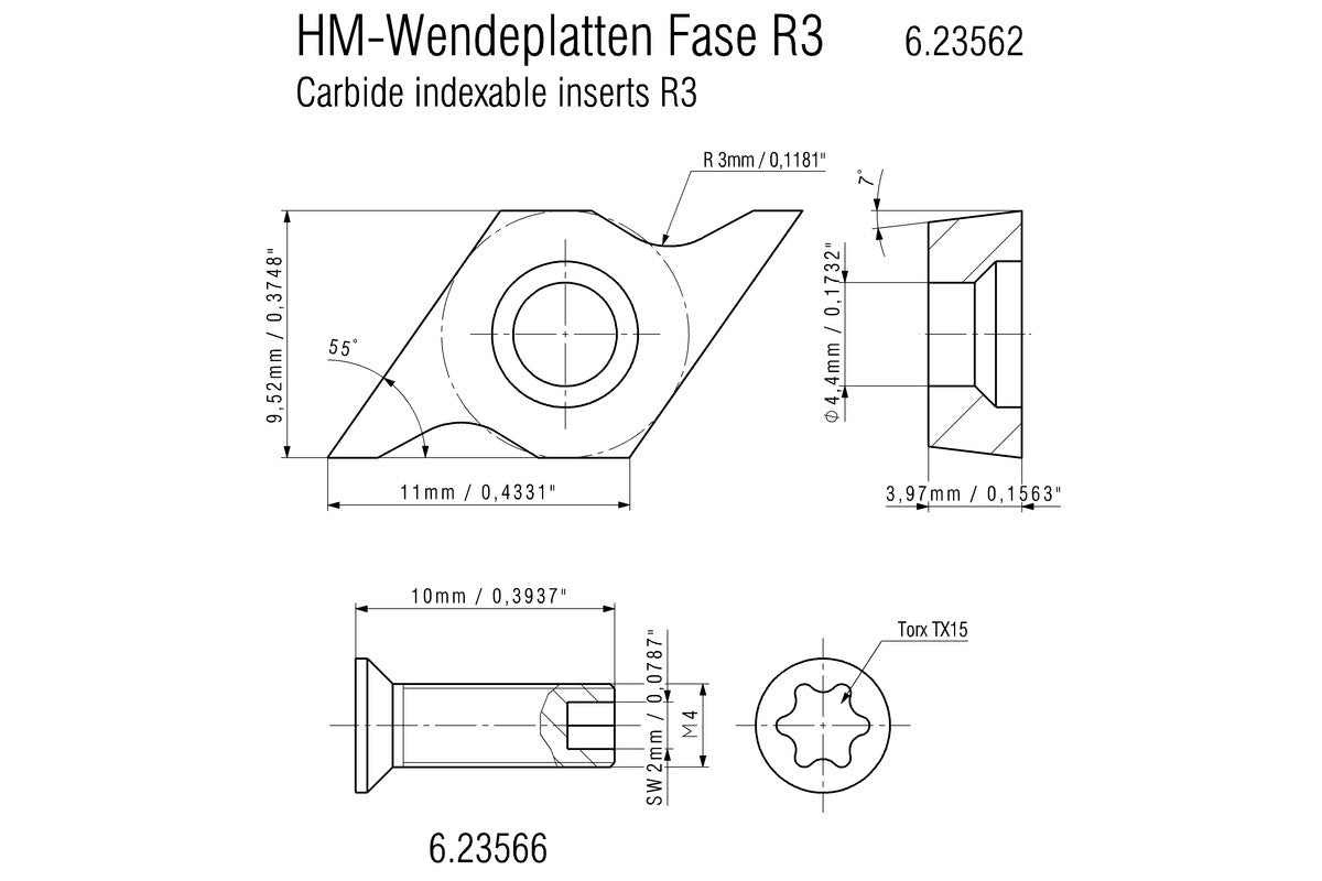 KFM 9-3 RF (601751700) Bevelling tool for metal