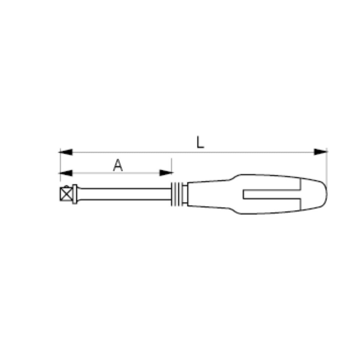 Bahco 1/4" Square Drive Spinner Handle | 6956