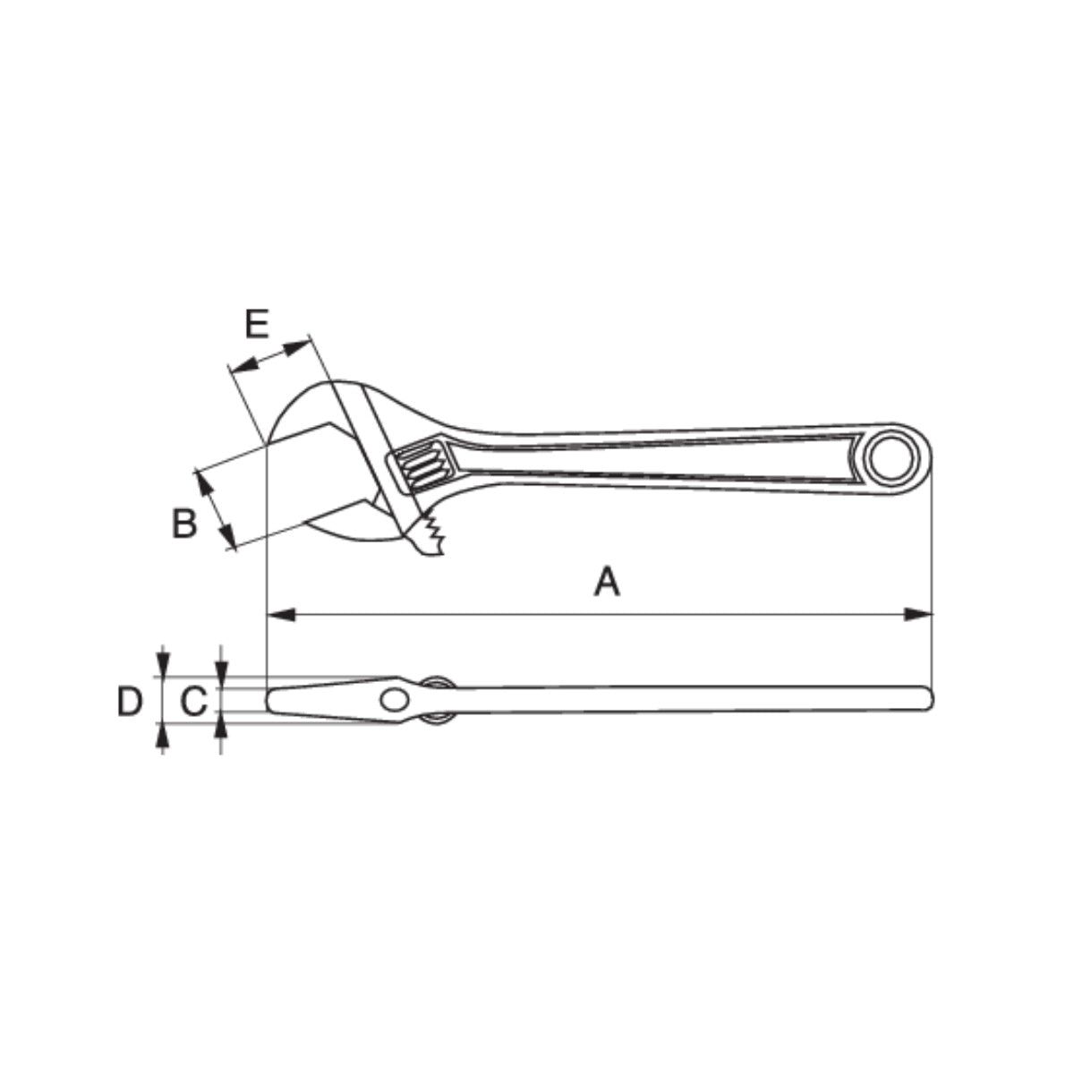 Bahco ERGO 208mm Adjustable Wrench with Reversible Jaw | 9071P