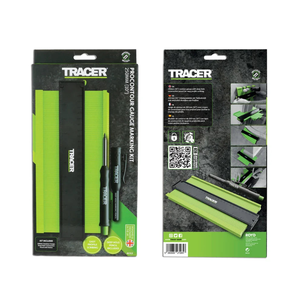 TRACER Contour Gauge 250mm (10”) with Deep Hole Pencil | ACG2