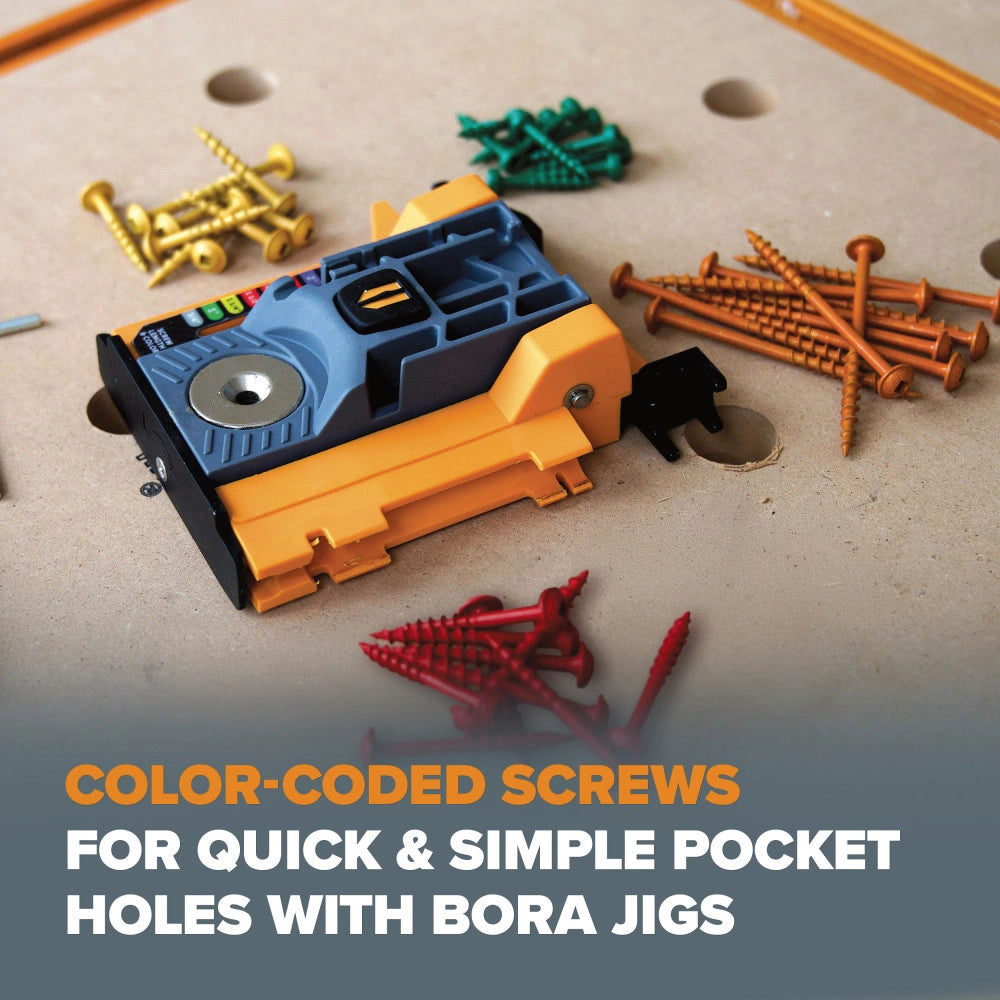 BORA 800-Piece Pocket-Hole Screw Kit Fine | BR-A180403