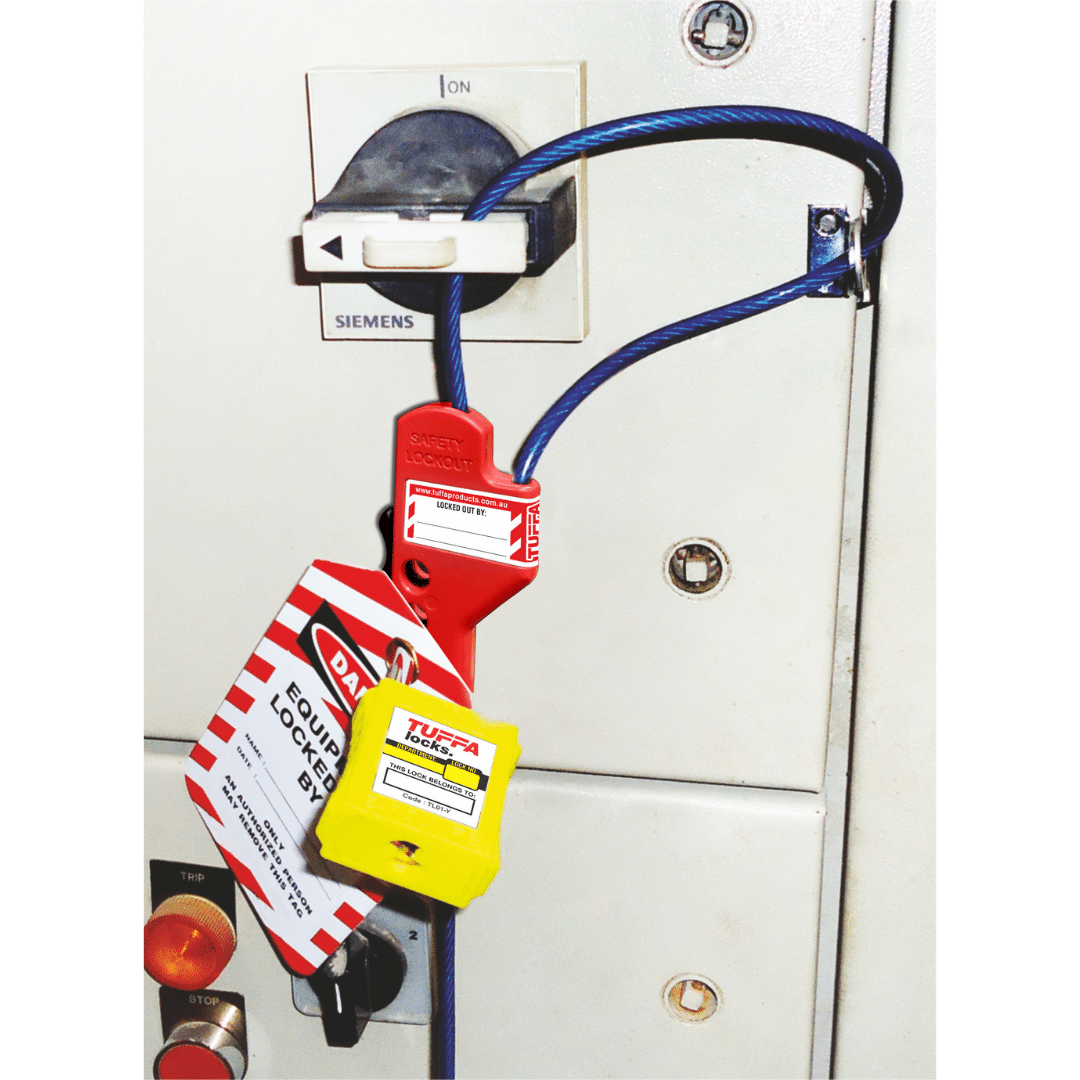 Multipurpose Scissor Cable Lockout Red –
