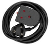 EXTENSION LEAD 16A 3M BLACK E/MATE