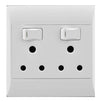 SOCKET E/MATE 4X4 DOUBLE 16A WHITE