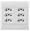 SOCKET E/MATE 4X4 6XEURO WHITE