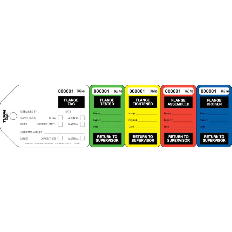 5 Stage Flange Tags (packs of 100)