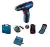 Impact Drill 18V, 2x 1.5Ah, Case, 54/21 Nm, chuck: 1.5-13mm