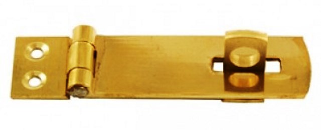ABS HASP & STAPLE BR/P 90MM PRICED PER10