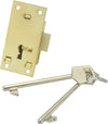 MACKIE LOCK CUPBOARD BRASS 2L2K 64MM SET