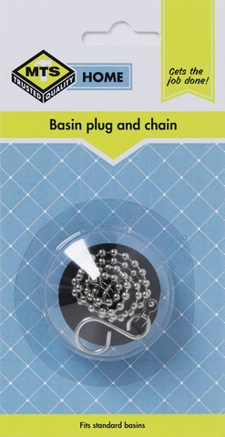 MTS HOME BASIN PLUG & CHAIN BLACK 1PCC
