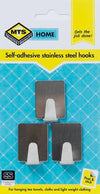MTS HOME SMALL RECTANGLE SS HOOK 3PC