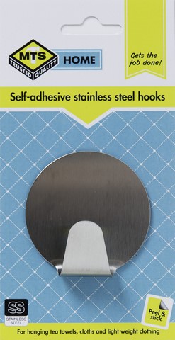 MTS HOME MEDIUM ROUND SSTEEL HOOK 2PC