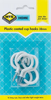 MTS HOME CUP HOOKS 38MM P/COATED 6PC