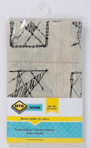 MTS HOME PVC SHOWER CURTAIN GRAPHICS
