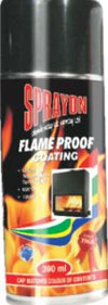 SPRAYON PAINT FLAME PROOF BLACK 390ML