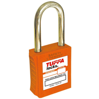 Orange 46mm Warning Isolation Safety Padlock β Keyed Different