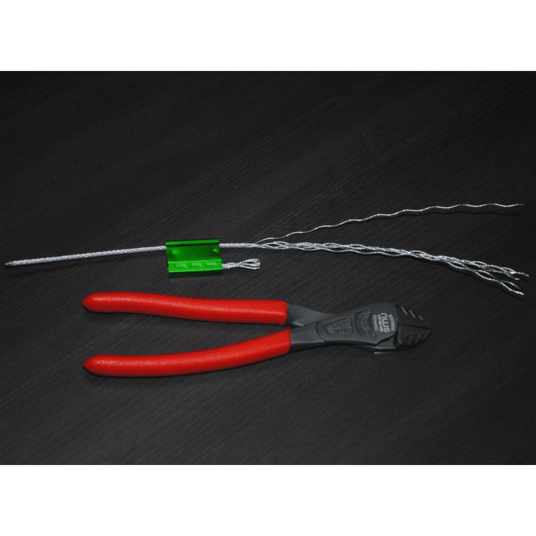 Wirelocks / Cable Seals – 1.5mm x 600mm, Galvanised Steel (Red) (packs of 100)