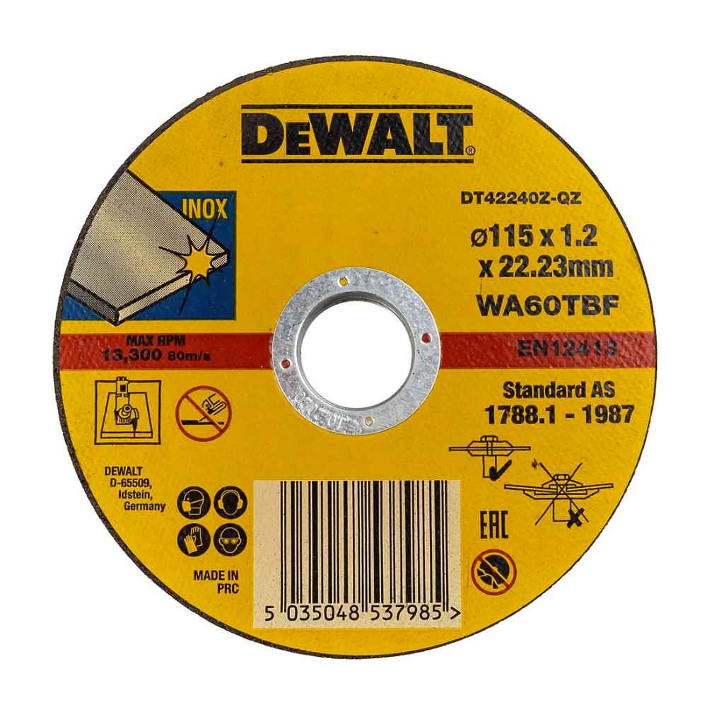 DEWALT Cutting Disc 115mm Metal / INOX (10 Pack) | DT42335TZ