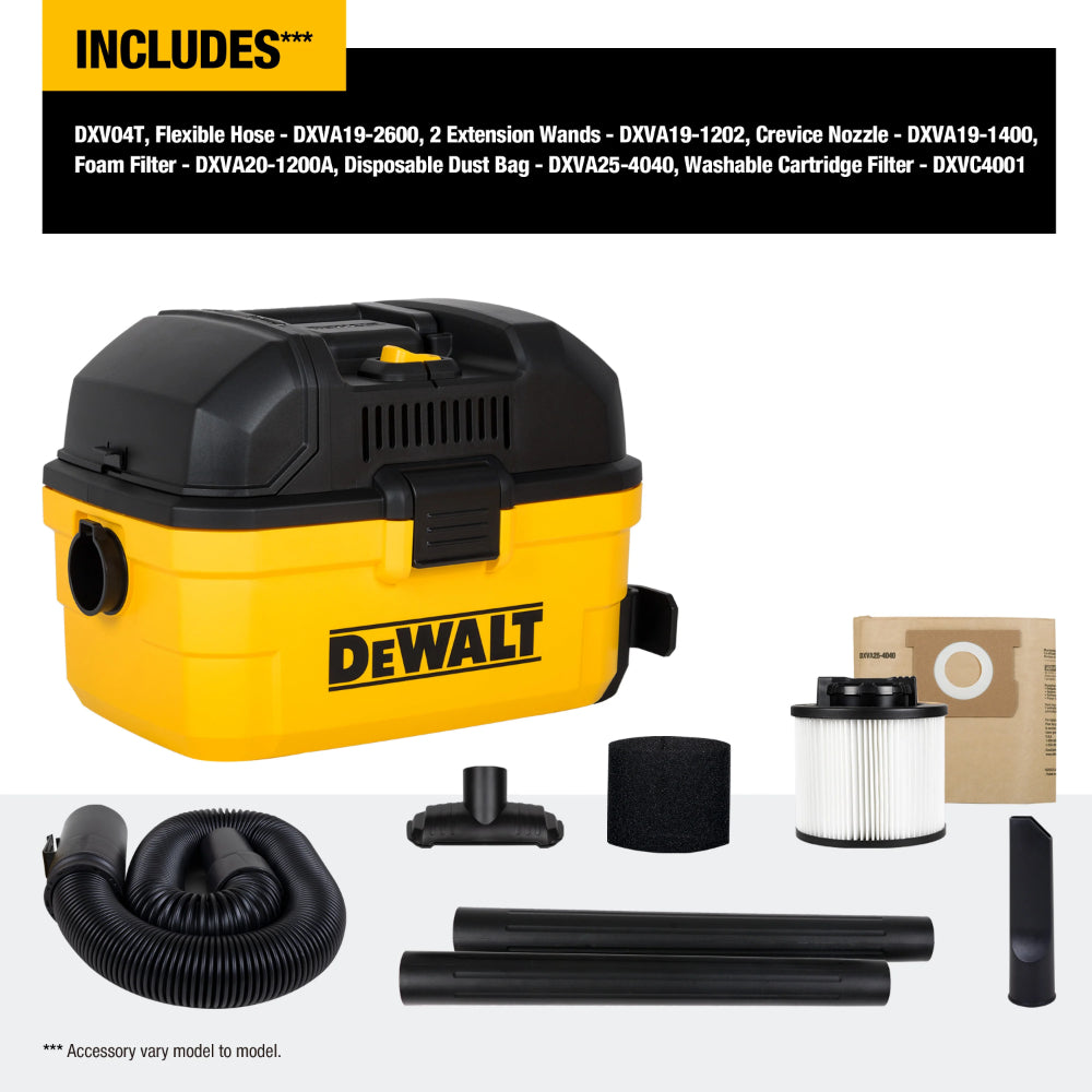 DEWALT Portable 15L Wet Dry Vacuum Cleaner | DXV15T