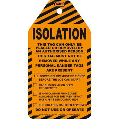 Isolation Tags (packs of 100)