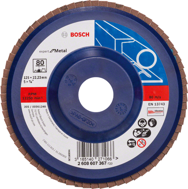 Bosch Professional X551 Expert for Metal Flap Discs, Straight Version, Plasti…
