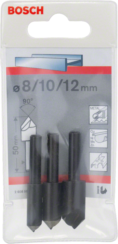 Bosch Professional HSS Countersink Bit Set, Cylindrical Shank | Drill Bits