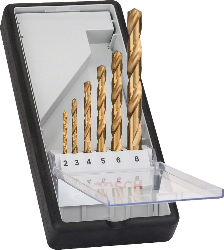 Bosch Professional HSS Twist Drill Bit TiN-coated Set, Robust Line, 6-piece |…