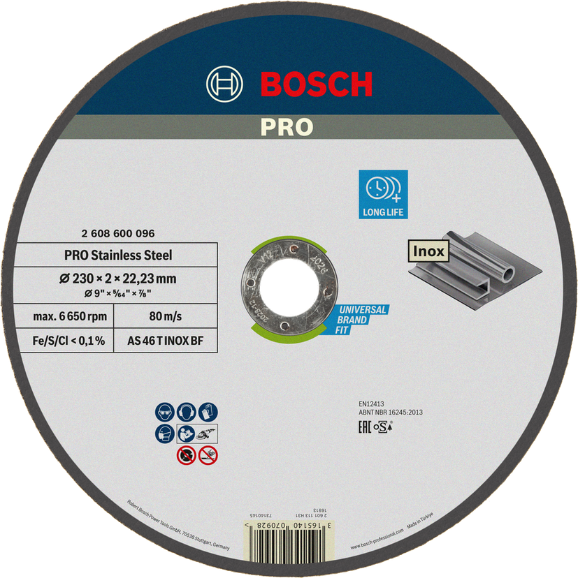 Bosch Professional Cutting & Grinding Discs Stainless Steel Bonded Cutting Disc