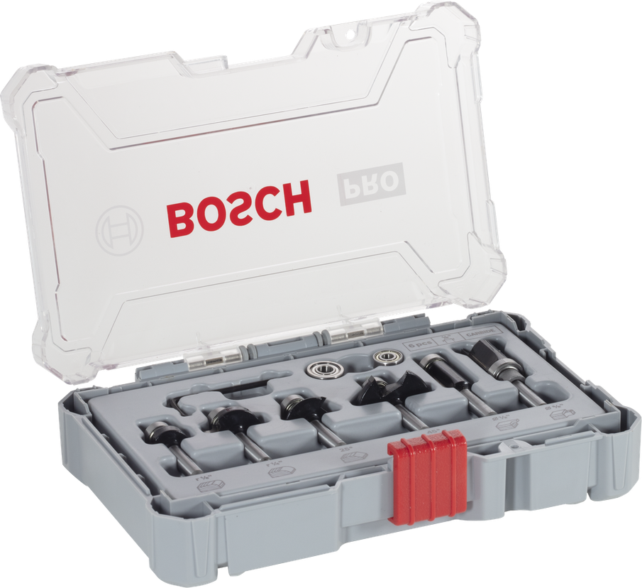 Bosch Professional Router Bit Trim and Edging Set, 6 pcs | Router Bits & Plan…