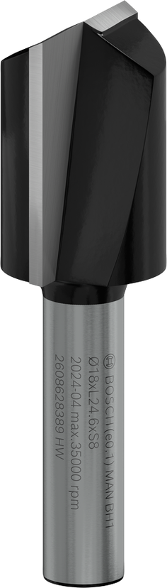 Bosch Professional Router Bit Straight, Two Flutes | Router Bits & Planer Knives