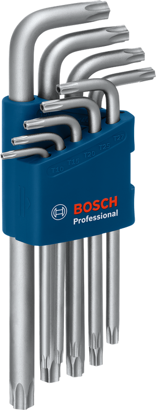 Bosch Professional Angle Keys Allen Key Torx 9 pcs Professional