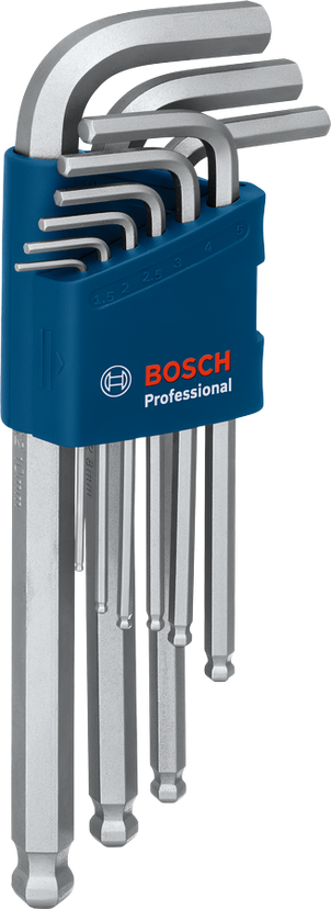 Bosch Professional Angle Keys Allen Key Hex 9 pcs Professional