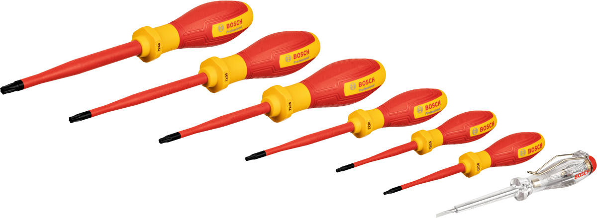 Bosch Professional VDE Screwdriver Set, TX 7 pcs Professional | VDE Screwdrivers