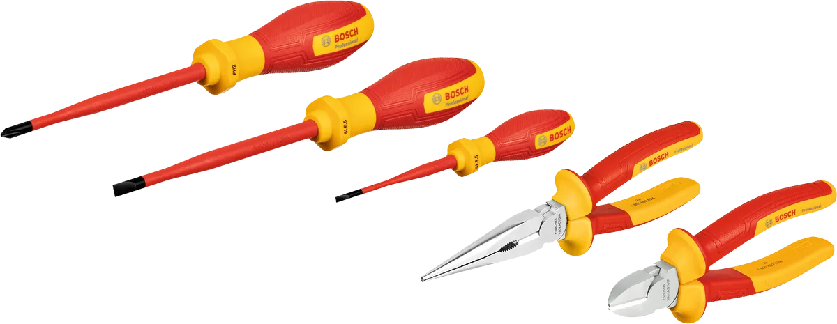 Bosch Professional VDE Mixed Sets VDE Hand Tools Mixed Set 5 pcs Professional