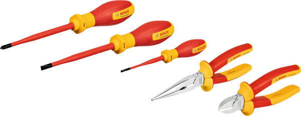 Bosch Professional VDE Mixed Sets VDE Hand Tools Mixed Set 5 pcs Professional