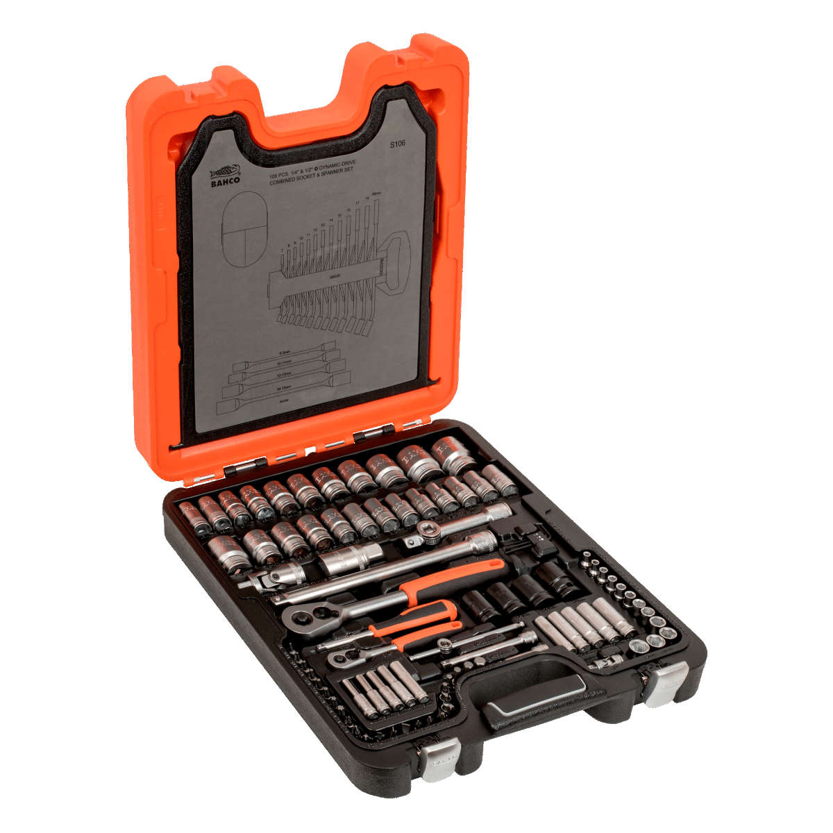 Bahco 106-Piece Socket and Spanner Set | S106