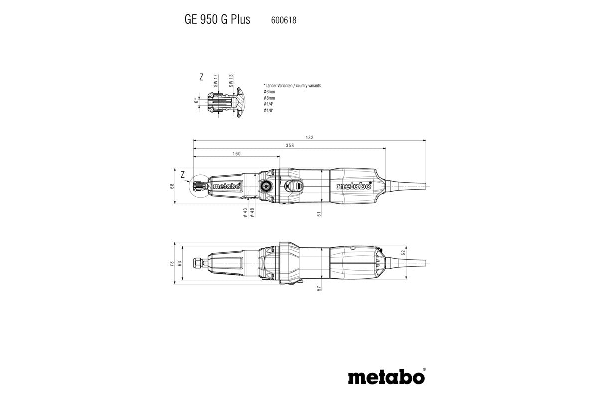 GE 950 G Plus (600618000) Die grinder