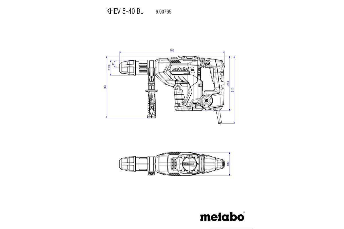 KHEV 5-40 BL (600765500) Combination hammer