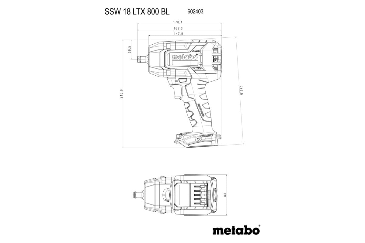 SSW 18 LTX 800 BL (602403840) Cordless impact wrench