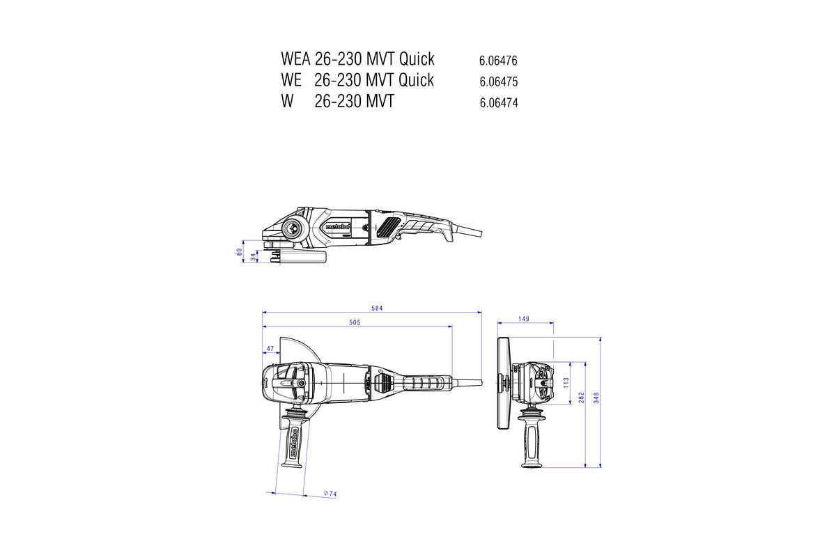 W 26-230 MVT (606474000) Angle grinder