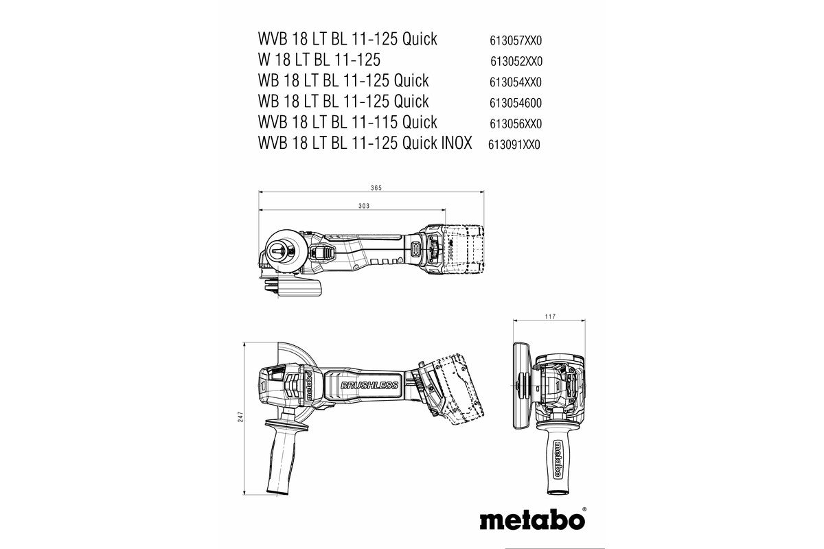W 18 LT BL 11-125 (613052840) Cordless angle grinder