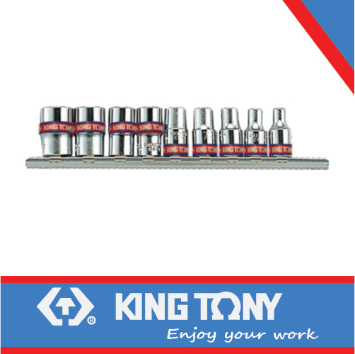 SOCKET SET 1/4″ RAIL 5/32“-1/2“ 9PC