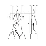Bahco ERGO Side Cutting Pliers | 2101G-180