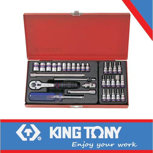 SOCKET SET 1/4″ WITH BITS 4-13MM 31PC