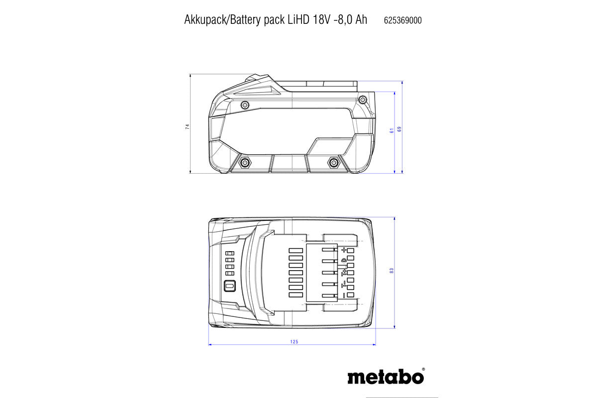 LiHD Battery pack 18 V - 8.0 Ah (625369000)
