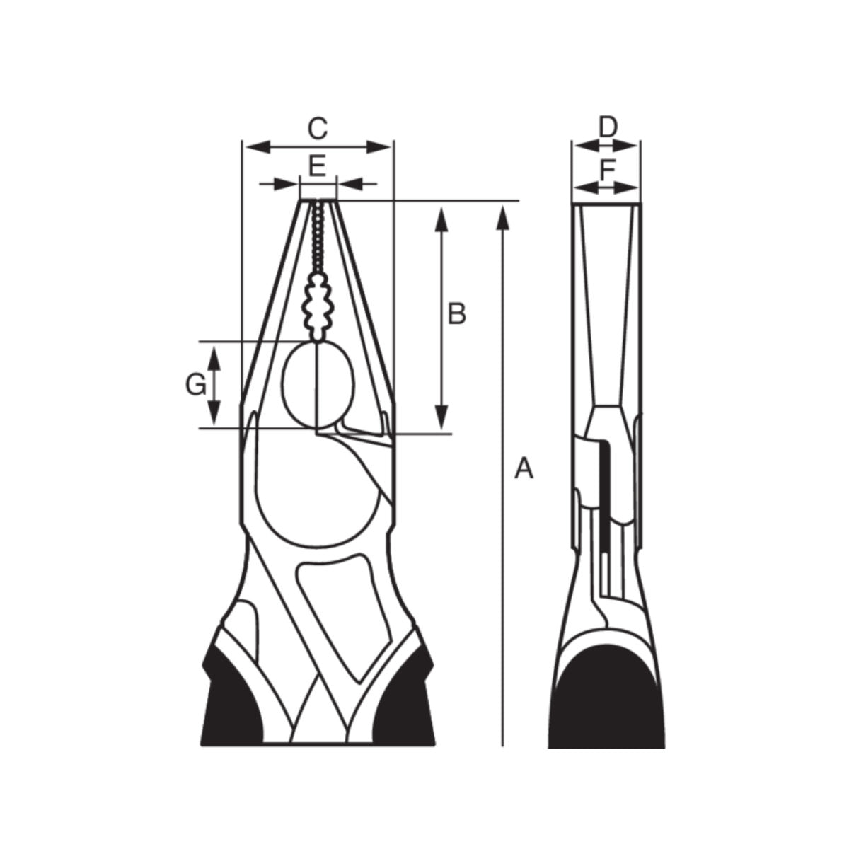 Bahco ERGO 200mm Combination Pliers | 2628G-200